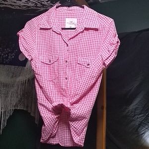 H&m pink gingham shirt
